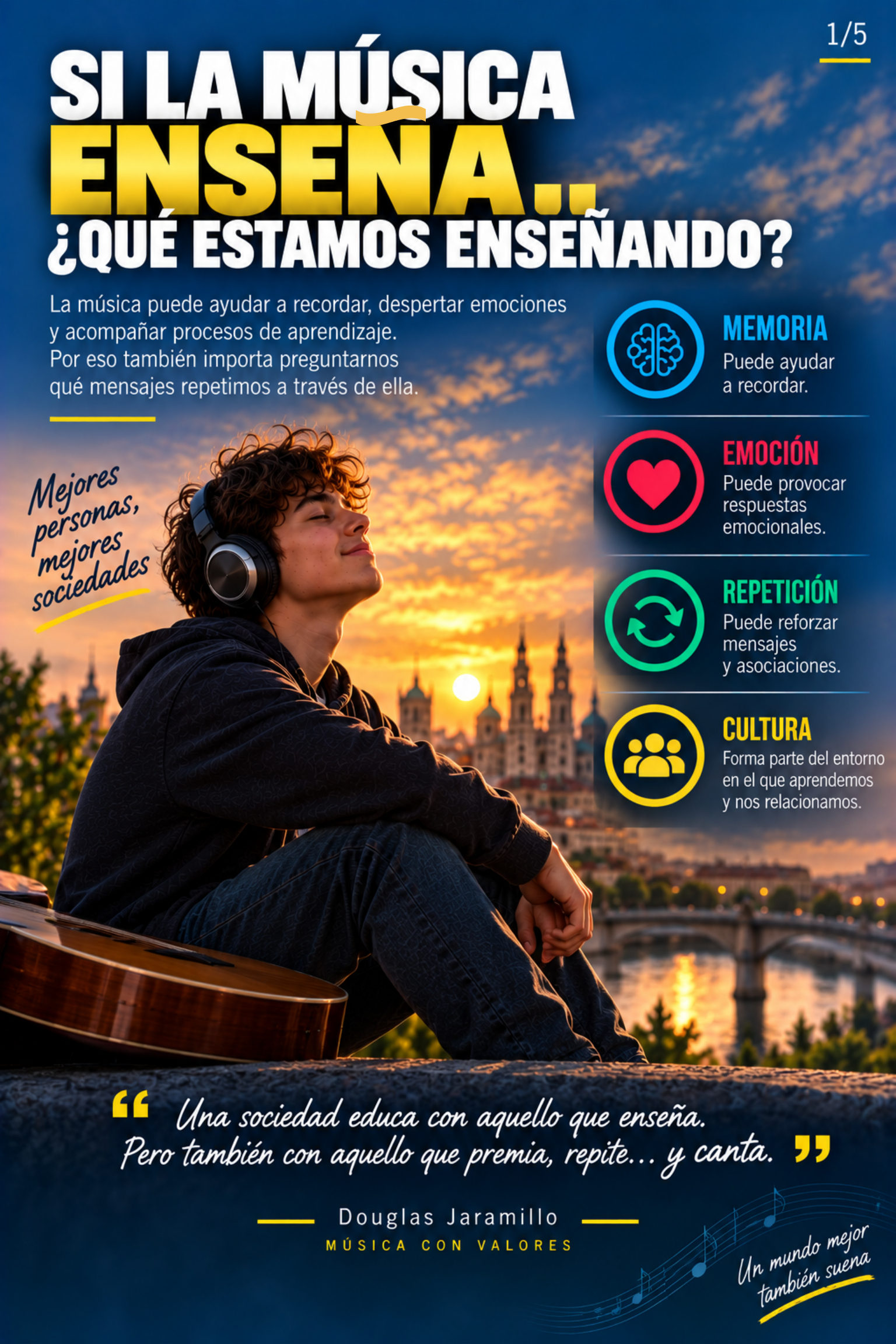 Infografía página 1: Si la música enseña, ¿qué estamos enseñando?